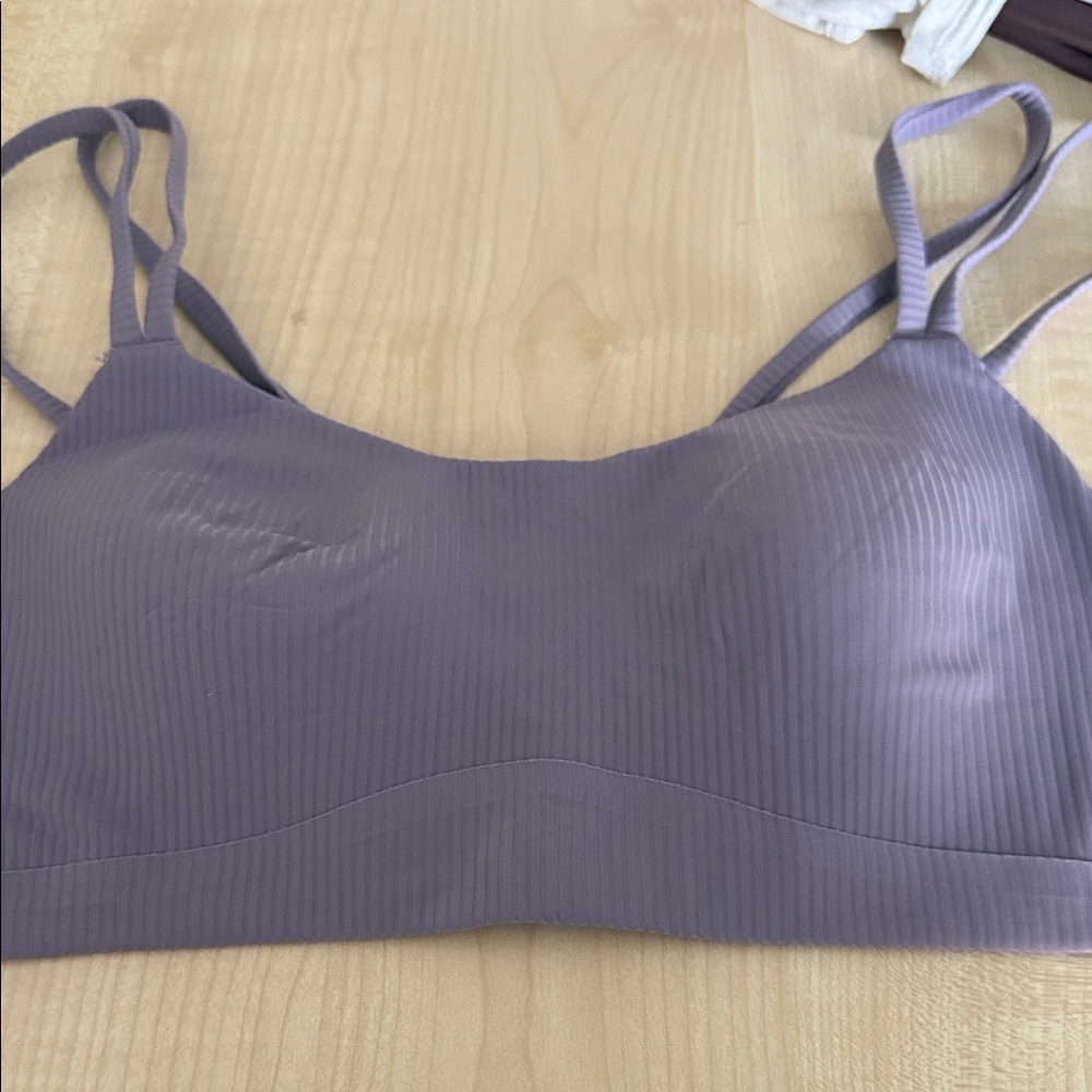 Women's Lululemon Purple Ribbed like a cloud sports bra